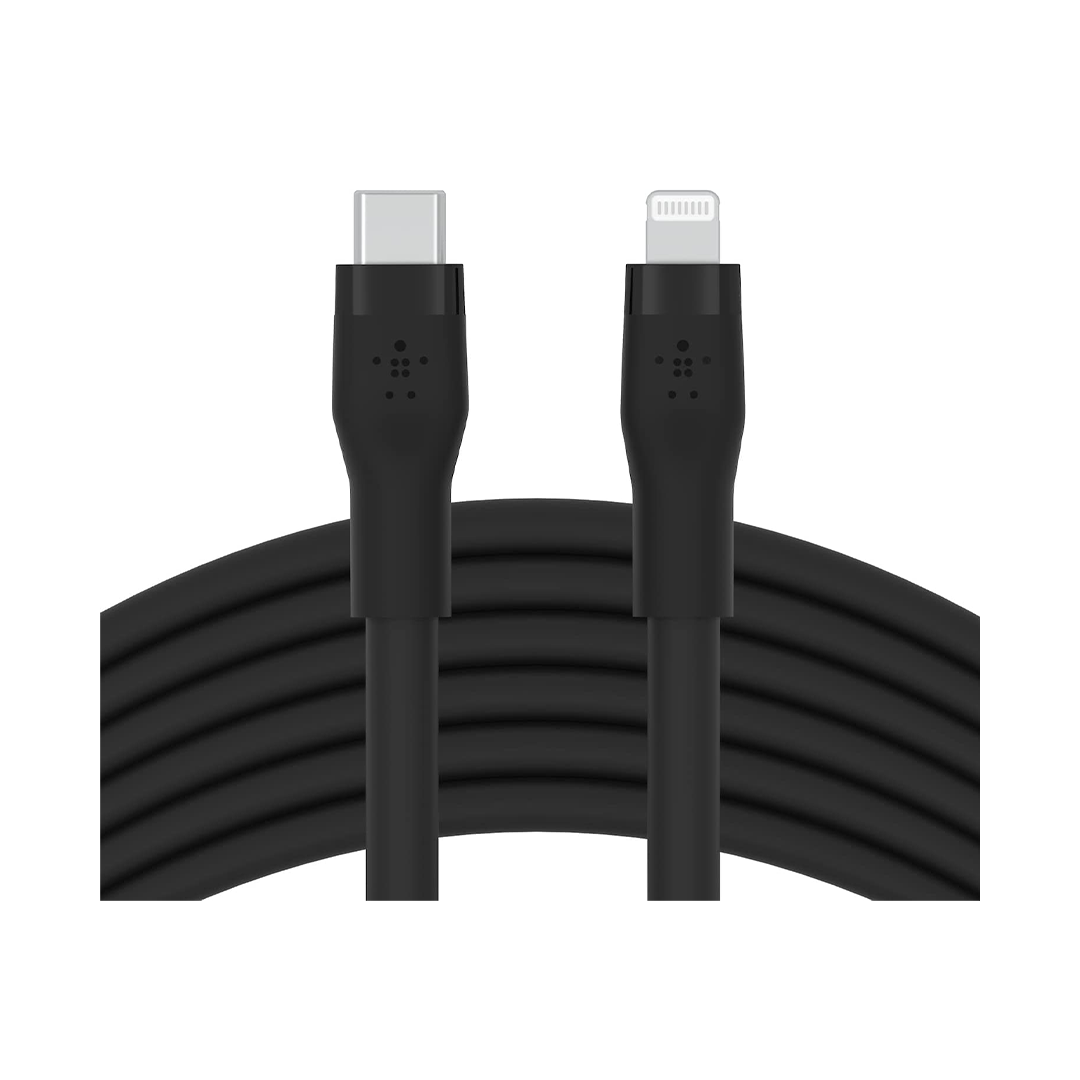 Belkin BoostCharge Flex Silicone USB Type C to Lightning Cable - 3M in Qatar Belkin BoostCharge Flex Silicone USB Type C to Lightning Cable - 3M in Qatar